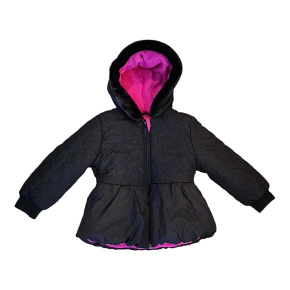 NEW Girls Rothschild Black Peplum Puffer Coat Size: 4T - Picture 2 of 10